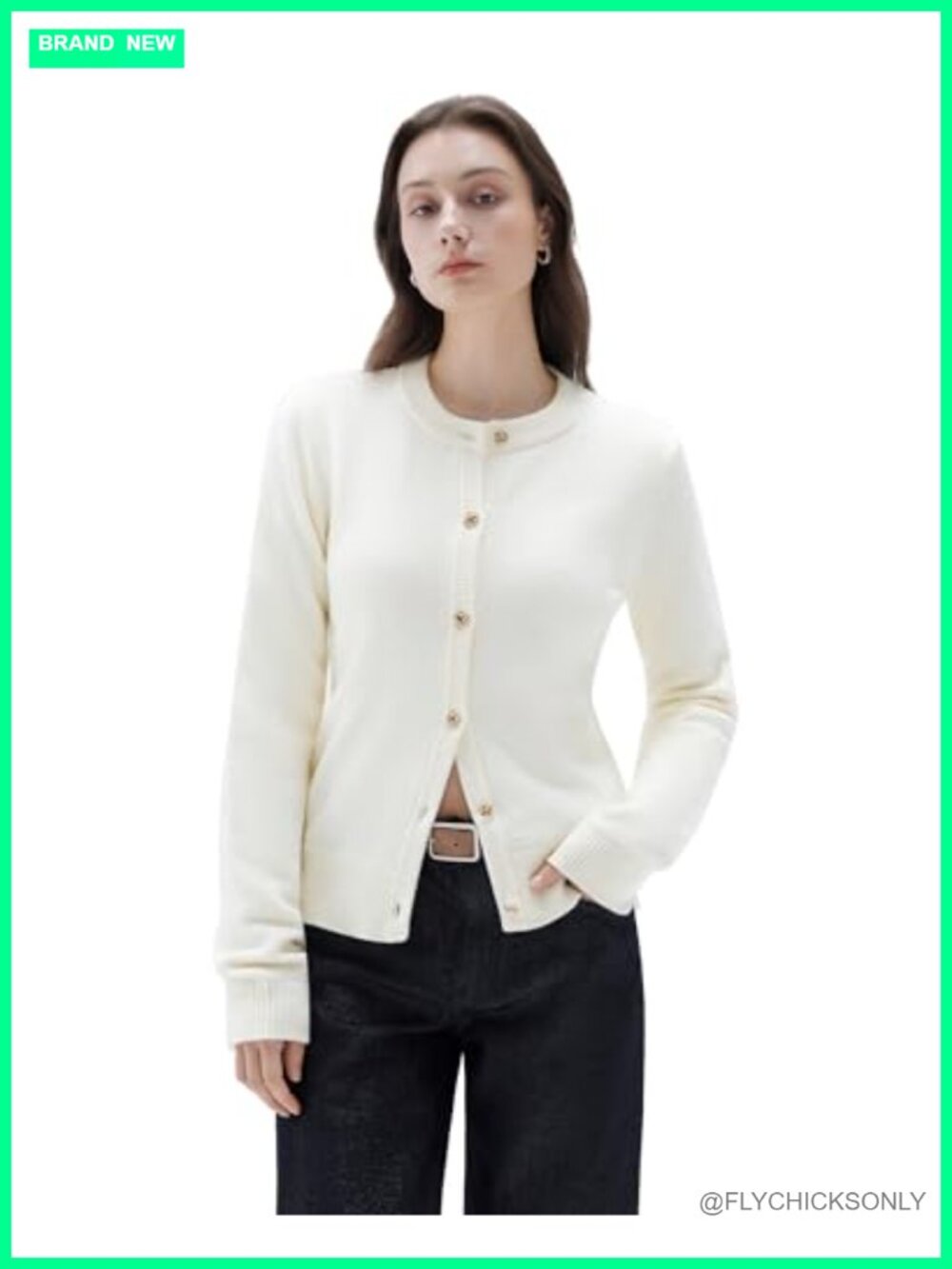 Women Cashmere Cardigan Sweaters Chunky Button Up Knit